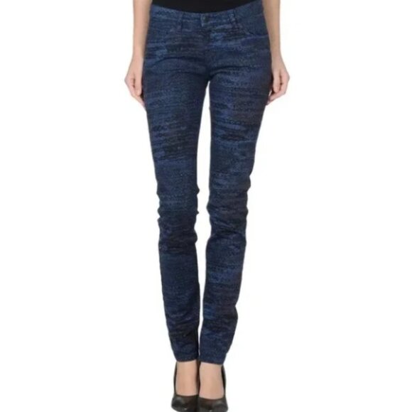 See By Chloe Denim - NWT See By Chloe Jeans Womens 32 Blue Space Dye Printed Patterned Skinny $350